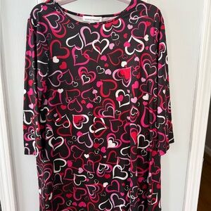 Colorful Heart Print Dress